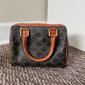 Elegant Brown and Black Designer Handbag